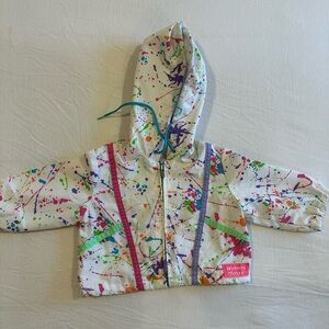 Vintage Baby Winning Moves Paint Splatter Jacket 90s Y2K Colorblock Windbreaker